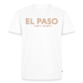 Coordonnées de la ville des États-Unis - El Paso - T-shirt Premium bio Homme - blanc - Devant - Nico (187cm)