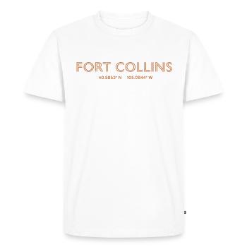 Coordonnées de la ville des États-Unis - Fort Collins - T-shirt Premium bio Homme - blanc - Devant - Nico (187cm)