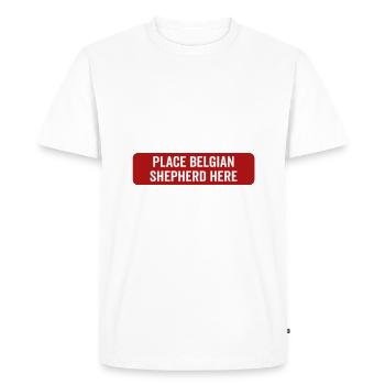 Émotionnel - Chien Berger Belge - T-shirt Premium bio Homme - blanc - Devant - Nico (187cm)