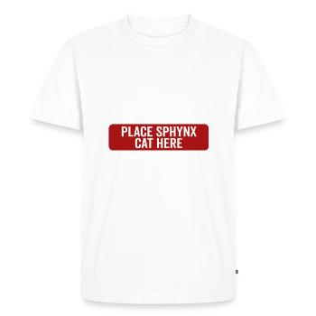 Émotionnel - Sphynx Cat - T-shirt Premium bio Homme - blanc - Devant - Nico (187cm)
