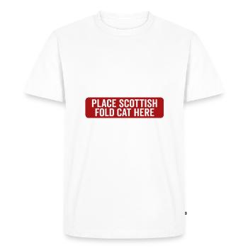 Émotionnel - Scottish Folding Cat - T-shirt Premium bio Homme - blanc - Devant - Nico (187cm)