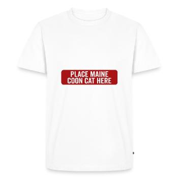 Émotionnel - Maine Coon Cat - T-shirt Premium bio Homme - blanc - Devant - Nico (187cm)