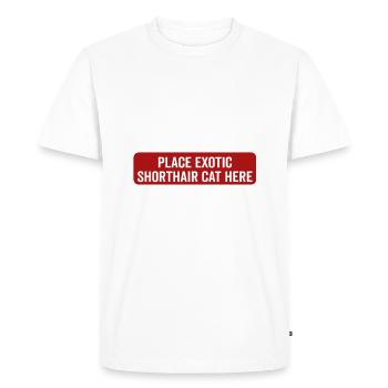 Émotionnel - Chat exotique à poil court - T-shirt Premium bio Homme - blanc - Devant - Nico (187cm)