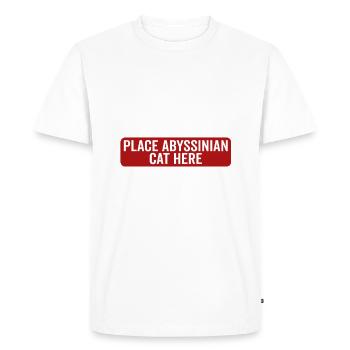 Émotionnel - Chat Abyssin - T-shirt Premium bio Homme - blanc - Devant - Nico (187cm)