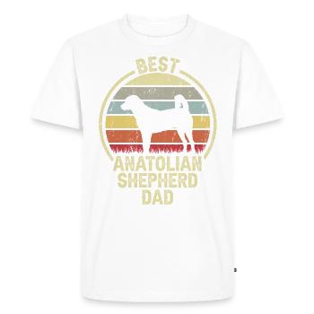 Meilleur père chien - Berger d’Anatolie - T-shirt Premium bio Homme - blanc - Devant - Nico (187cm)