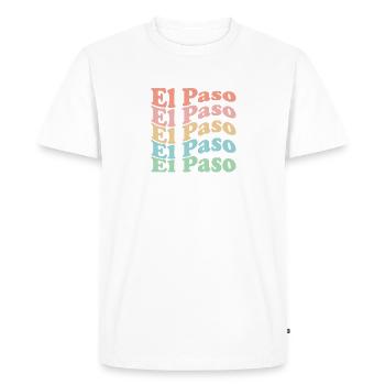Vintage 70s Hippie USA City - Retro El Paso - T-shirt Premium bio Homme - blanc - Devant - Nico (187cm)