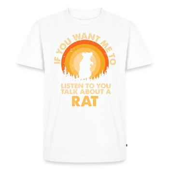 Écoutez parler de Rat animal - T-shirt Premium bio Homme - blanc - Devant - Nico (187cm)