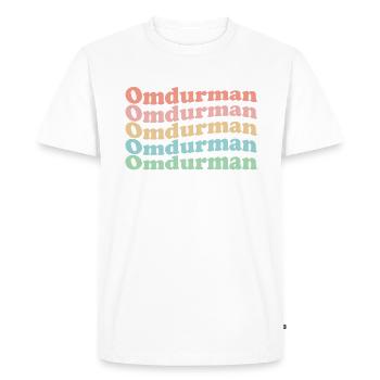 Ville soudanaise hippie vintage des années 70 - Omdurman rétro - T-shirt Premium bio Homme - blanc - Devant - Nico (187cm)