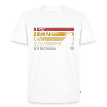 Meilleure mère de tous les temps - Birman Cat - T-shirt Premium bio Homme - blanc - Devant - Nico (187cm)