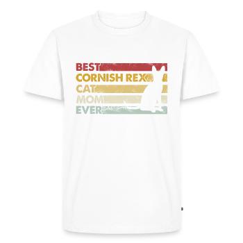 Meilleure mère de tous les temps - Cornish Rex Cat - T-shirt Premium bio Homme - blanc - Devant - Nico (187cm)