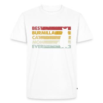 Meilleure mère de tous les temps - Burmilla Cat - T-shirt Premium bio Homme - blanc - Devant - Nico (187cm)
