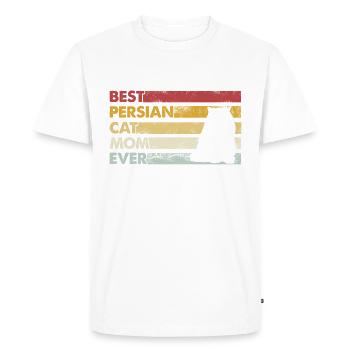 Meilleure mère de tous les temps - Chat persan - T-shirt Premium bio Homme - blanc - Devant - Nico (187cm)