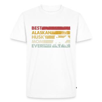 Best Mother Ever - Alaskan Husky - Men's Premium Organic T-Shirt - white - Front - Nico (187cm)