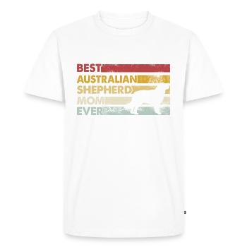 Meilleure mère de tous les temps - Berger australien - T-shirt Premium bio Homme - blanc - Devant - Nico (187cm)
