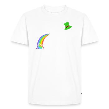 Chien de Saint-Patrick - Terrier tibétain - T-shirt Premium bio Homme - blanc - Devant - Nico (187cm)