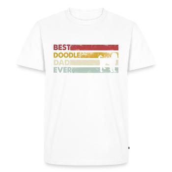 Best Dad Ever - Doodle - Men's Premium Organic T-Shirt - white - Front - Nico (187cm)