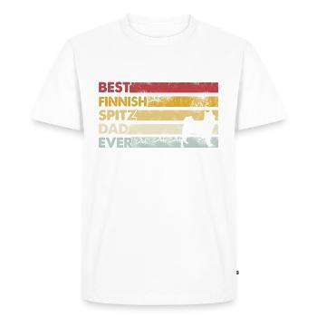 Best Father Ever - Finnish Spitz - Men's Premium Organic T-Shirt - white - Front - Nico (187cm)