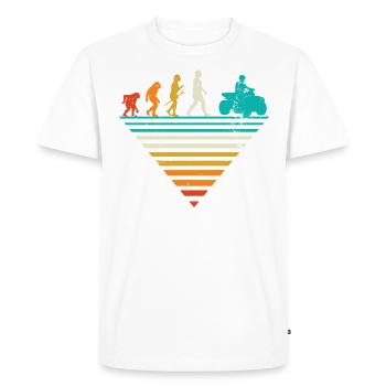 Human Evolution - Vintage ATV Ride - T-shirt Premium bio Homme - blanc - Devant - Nico (187cm)