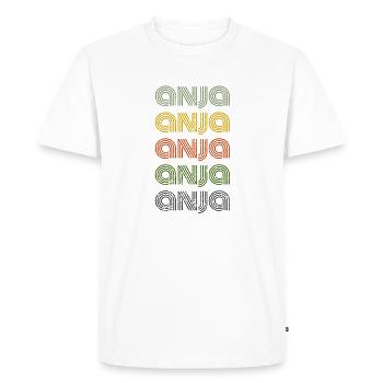 70s Retro Name Vintage Personalizing Anja - Men's Premium Organic T-Shirt - white - Front - Nico (187cm)