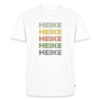 70s Retro Name Vintage Personalized Heike - Men's Premium Organic T-Shirt - white - Front - Nico (187cm)