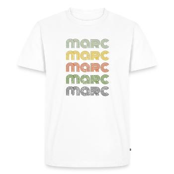 70s Retro Nom Vintage Personalisieres Marc - T-shirt Premium bio Homme - blanc - Devant - Nico (187cm)
