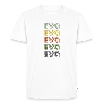 70s Retro Nom Vintage Personnalisé Eva - T-shirt Premium bio Homme - blanc - Devant - Nico (187cm)