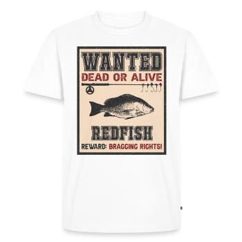 Wanted: Fish - Redfish Fishing - Men's Premium Organic T-Shirt - white - Front - Nico (187cm)