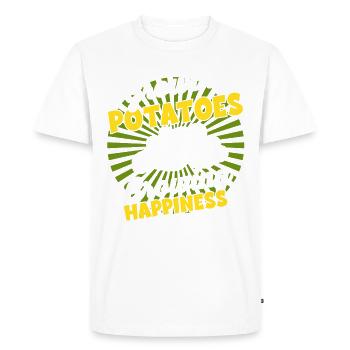 Culture de la pomme de terre cultivée - récolte de l’agriculteur - T-shirt Premium bio Homme - blanc - Devant - Nico (187cm)