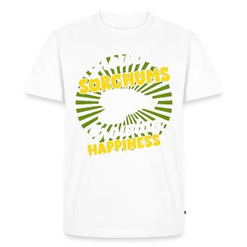 Croissance des cultures - Agriculteur Récolte Sorgho - T-shirt Premium bio Homme - blanc - Devant - Nico (187cm)