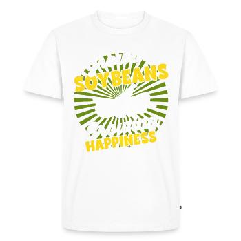 Culture en croissance - Soja de culture agricole - T-shirt Premium bio Homme - blanc - Devant - Nico (187cm)