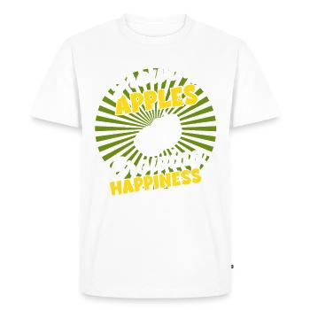 Croissance de la culture - Agriculteur récolte la pomme - T-shirt Premium bio Homme - blanc - Devant - Nico (187cm)