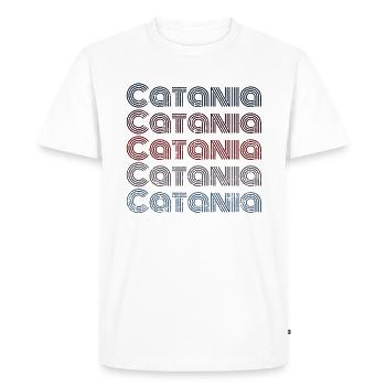 Vintage Italy City - Retro Catane - T-shirt Premium bio Homme - blanc - Devant - Nico (187cm)