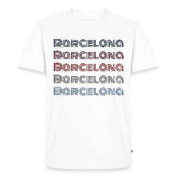 Vintage Spain City - Retro Barcelona - T-shirt Premium bio Homme - blanc - Devant - Nico (187cm)