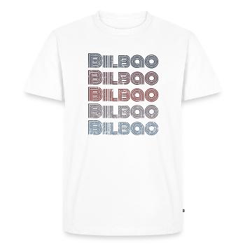 Vintage Espagne Ville - Rétro Bilbao - T-shirt Premium bio Homme - blanc - Devant - Nico (187cm)