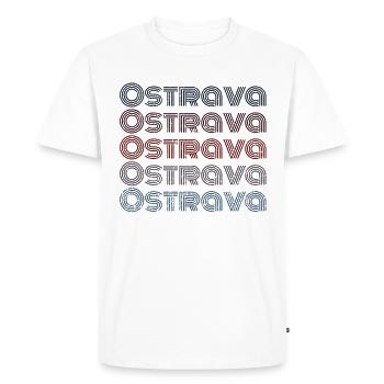 Vintage Czech Republic City - Retro Ostrava - T-shirt Premium bio Homme - blanc - Devant - Nico (187cm)