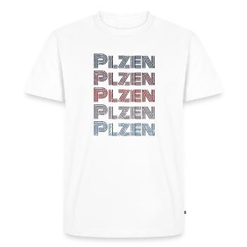 Vintage Czech Republic City - Retro Plzen - T-shirt Premium bio Homme - blanc - Devant - Nico (187cm)
