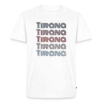 Vintage Albania City - Retro Tirana - T-shirt Premium bio Homme - blanc - Devant - Nico (187cm)