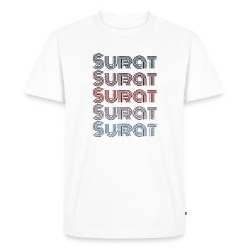 Vintage India City - Retro Surat - T-shirt Premium bio Homme - blanc - Devant - Nico (187cm)