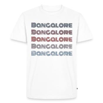 Vintage India City - Retro Bangalore - T-shirt Premium bio Homme - blanc - Devant - Nico (187cm)