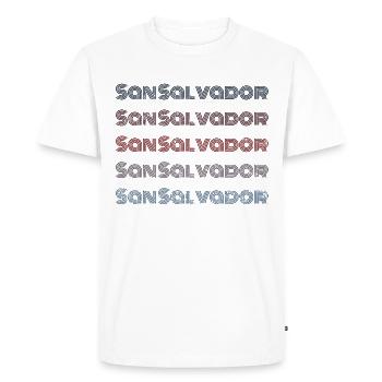 Vintage El Salvador City - Rétro San Salvador - T-shirt Premium bio Homme - blanc - Devant - Nico (187cm)