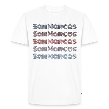 Vintage El Salvador City - Rétro San Marcos - T-shirt Premium bio Homme - blanc - Devant - Nico (187cm)