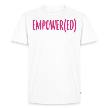 Empowered Women - Growth Mindset - T-shirt Premium bio Homme - blanc - Devant - Nico (187cm)