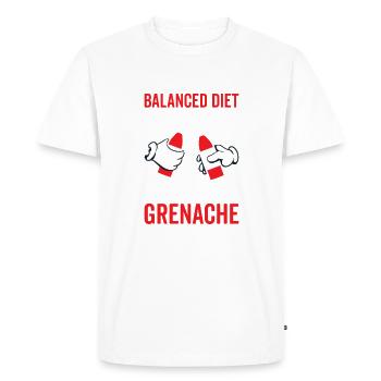 Balanced Diet Bottle Grenache Lover - Men's Premium Organic T-Shirt - white - Front - Nico (187cm)