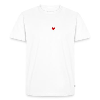 Cheval de cœur - J’aime le pur-sang - T-shirt Premium bio Homme - blanc - Devant - Nico (187cm)