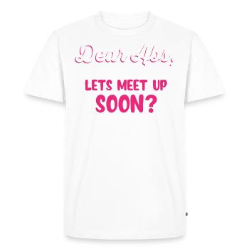 Dear belly - Men's Premium Organic T-Shirt - white - Front - Nico (187cm)
