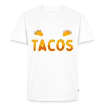 Running For Tacos - Pump Cover Gym - Men's Premium Organic T-Shirt - white - Front - Nico (187cm)