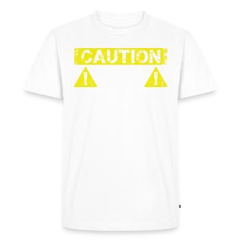 107 Too Hot to Act - 107th Birthday - Men's Premium Organic T-Shirt - white - Front - Nico (187cm)