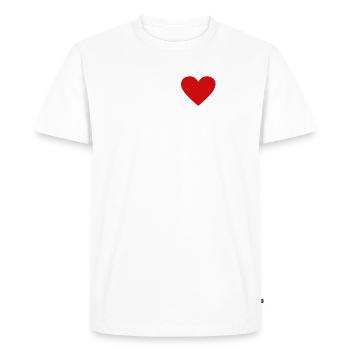 Coeur USA City - J’aime Boise - T-shirt Premium bio Homme - blanc - Devant - Nico (187cm)