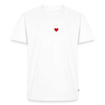Coeur de la ville de Luxembourg - J’aime Bettembourg - T-shirt Premium bio Homme - blanc - Devant - Nico (187cm)