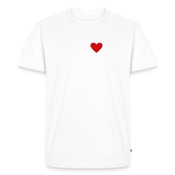 USA State Heart - I Love Alaska - Men's Premium Organic T-Shirt - white - Front - Nico (187cm)